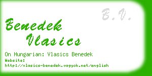 benedek vlasics business card